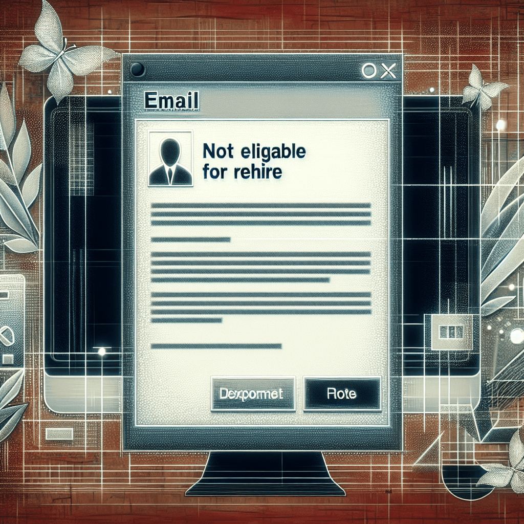 Not Eligible for Rehire Email Template